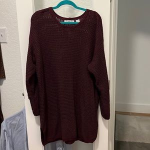100% Cotton cable knit sweater-can be worn as a dress too!